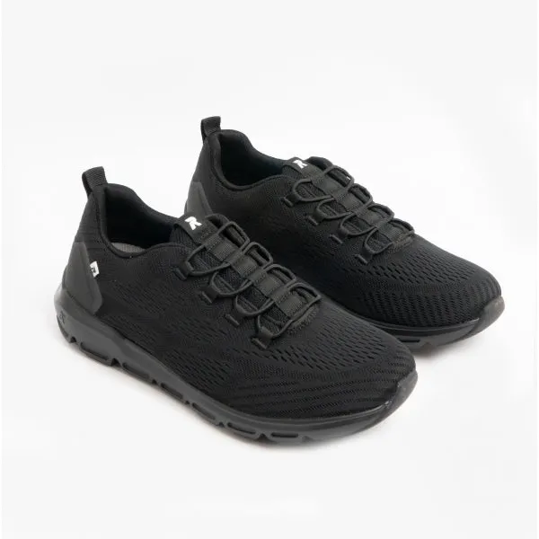 40405-00 Ladies Lace-Up Trainers Black