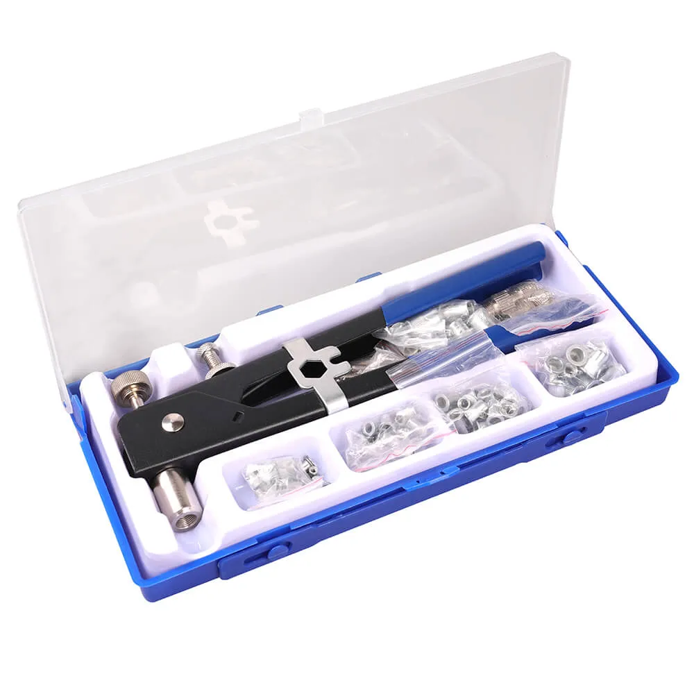 86pcs Rivet Nut Gun Nut Setter Kit Hand Riveter Rivnut Setting