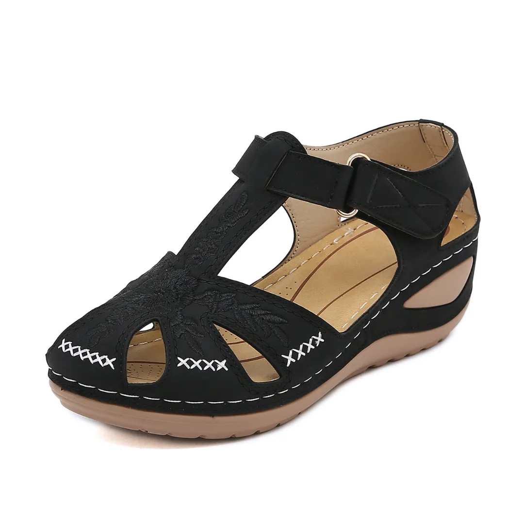 Airfleek Wide Size 12 Wide Toe Box Closed Toe Sandals For Walking
