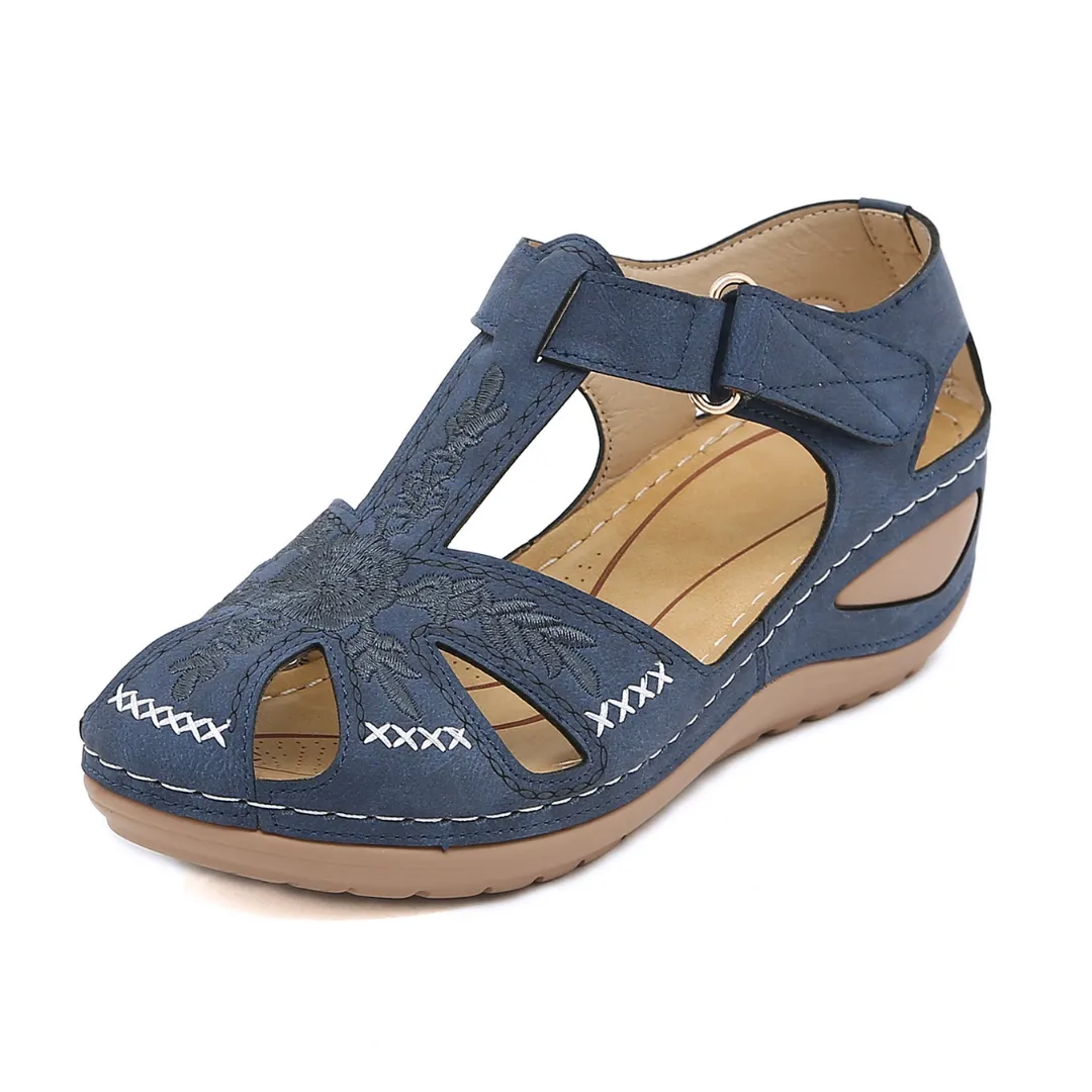 Airfleek Wide Size 12 Wide Toe Box Closed Toe Sandals For Walking