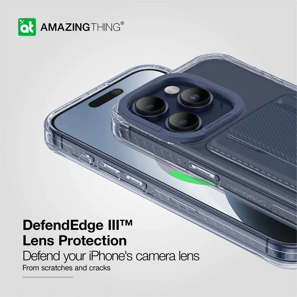 AmazingThing Titan Wallet Set for iPhone 15 Pro - Blue