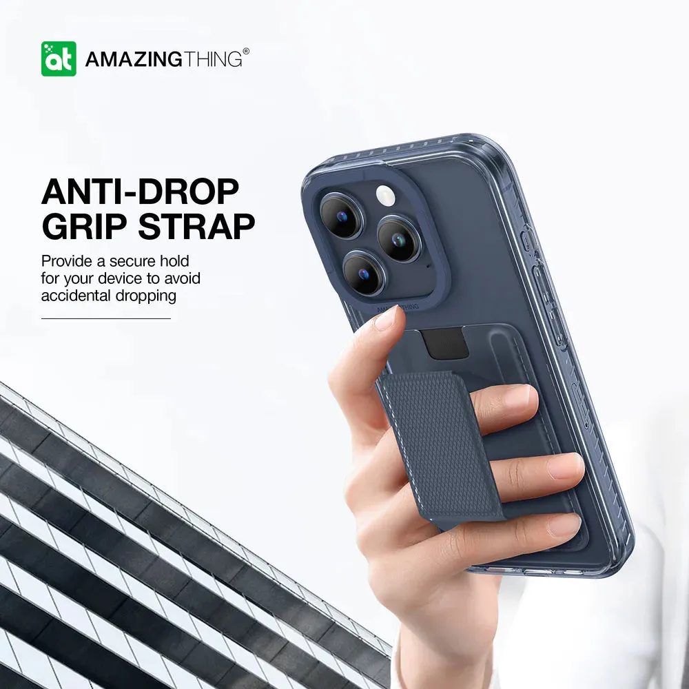 AmazingThing Titan Wallet Set for iPhone 15 Pro - Blue