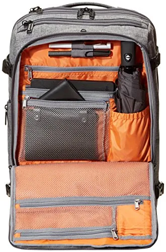 AmazonBasics Slim Carry On Travel Backpack, Grey - Weekender