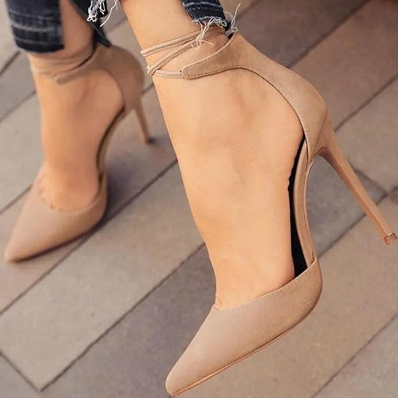 Amozae-Back to College   Ladies High Heels New Lace Wedding Party Office Sandals Women's Shoes Shoes Thin Comfortable Casual Banquet