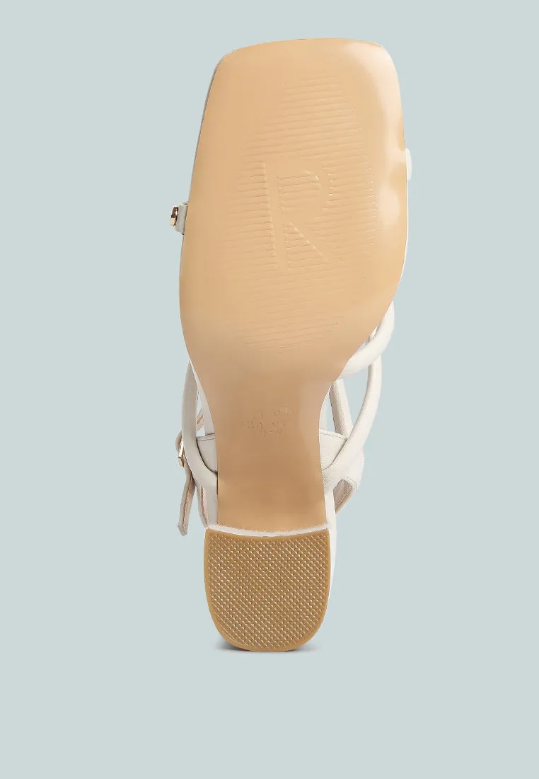 artha open square toe block heel sandals