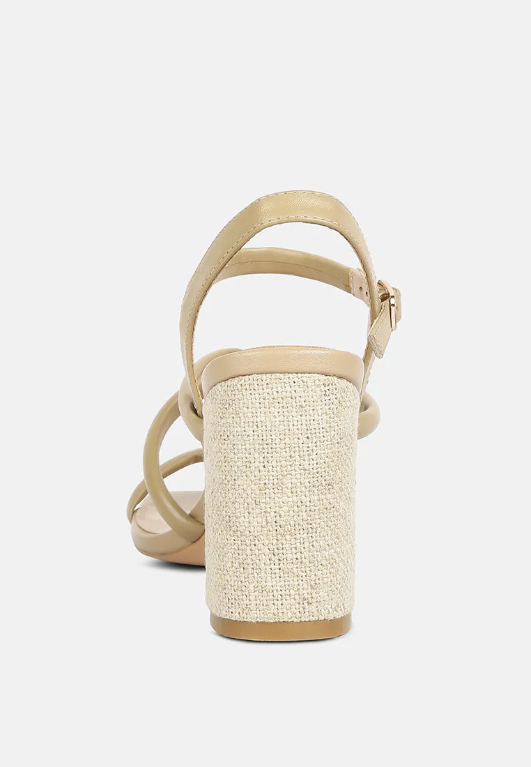 artha open square toe block heel sandals