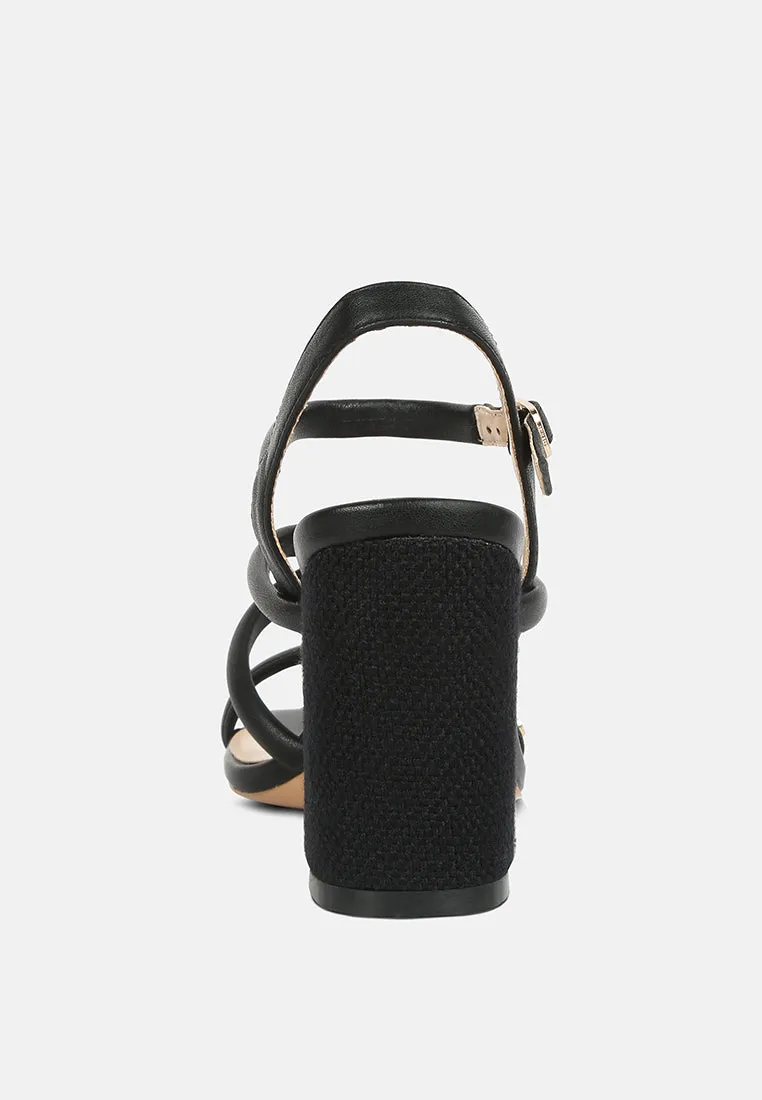 artha open square toe block heel sandals
