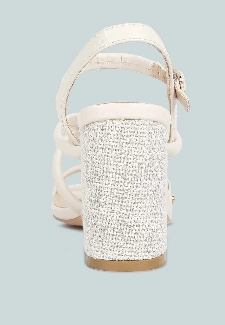 artha open square toe block heel sandals
