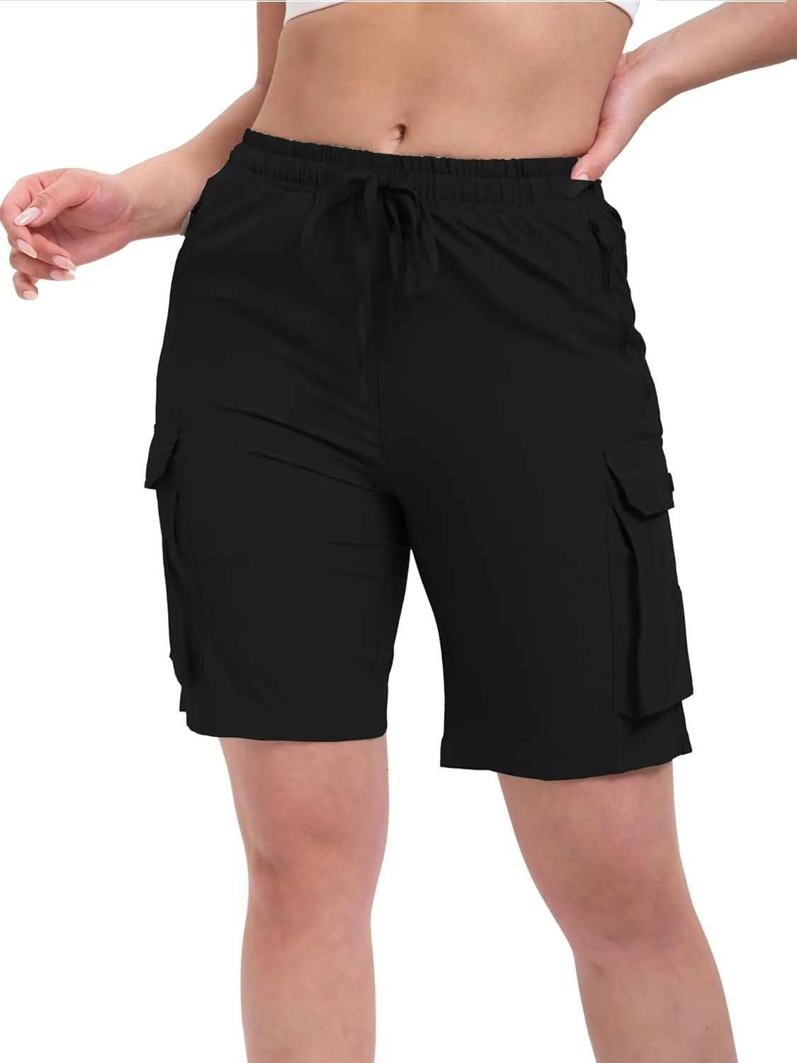 Arunlluta 7" Hiking Shorts Women Quick Dry Cargo Shorts for Women Lightweight Womens Golf Shorts Stretchy Athletic Summer