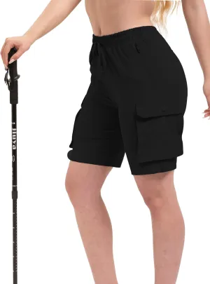 Arunlluta 7" Hiking Shorts Women Quick Dry Cargo Shorts for Women Lightweight Womens Golf Shorts Stretchy Athletic Summer