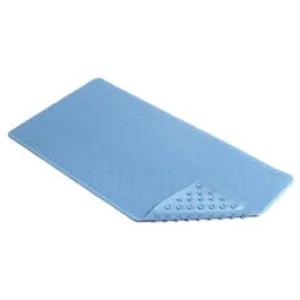 Bath Mat, Wave, Blue Rubber, 18 x 36-In.