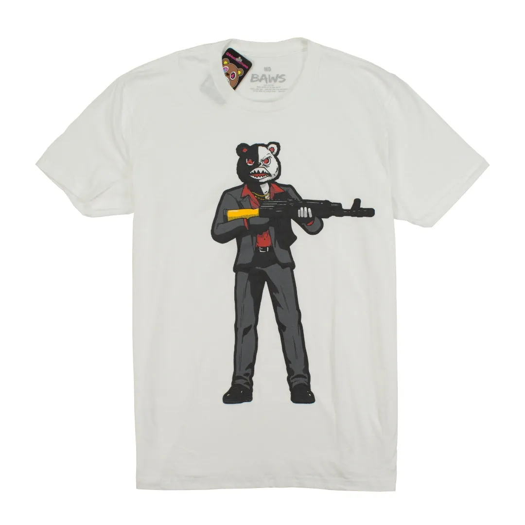 BAWS BEAR T-SHIRTS - SCAR BAWS V2  - WHITE