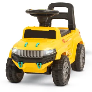 BAYBEE Baby Ride On Car for Kids,Push Ride On Toy Jeep with Music&Led Light,Toddlers Push Ride Baby Kids Car with Backrest,Under Seat Storage to Steering Wheel Drive 1 to 4 Years Old Kids (Speedy)