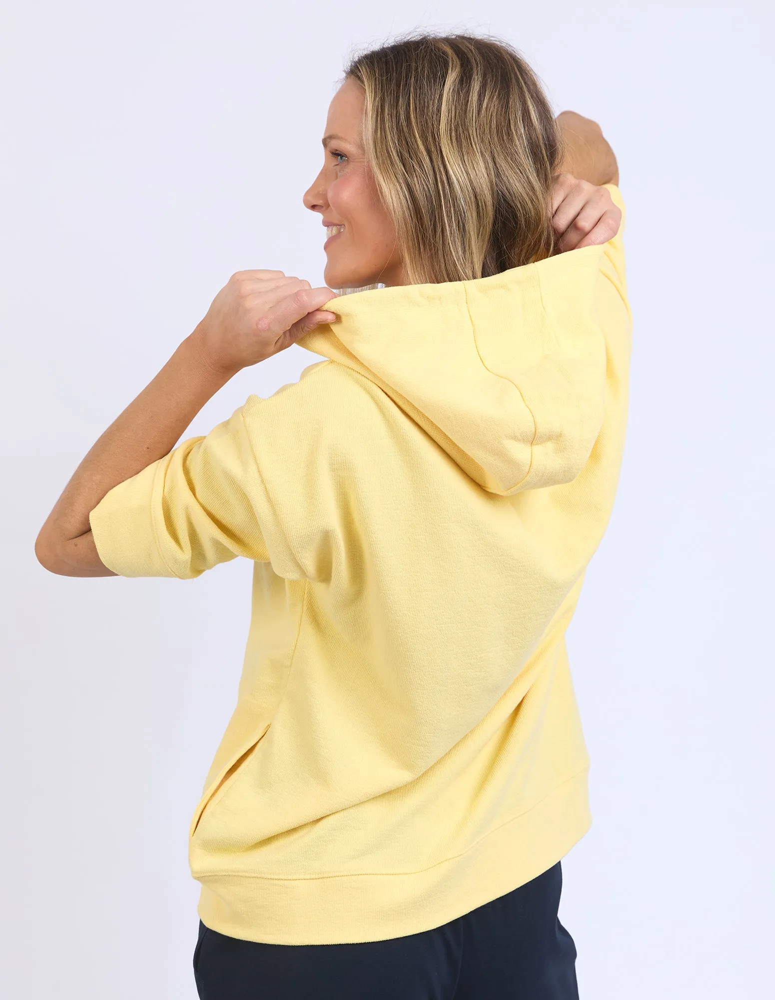 Beachy Zip Hoodie Pale Banana