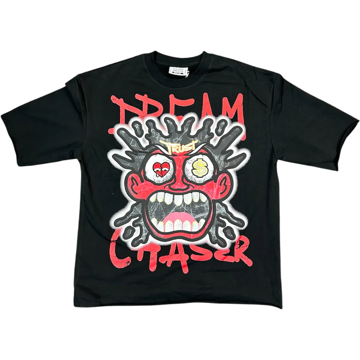 BLEECKER & MERCER DREAM CHASER CROPPED OVERSIZE T-SHIRTS BLACK