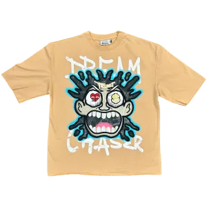 BLEECKER & MERCER DREAM CHASER CROPPED OVERSIZE T-SHIRTS KHAKI