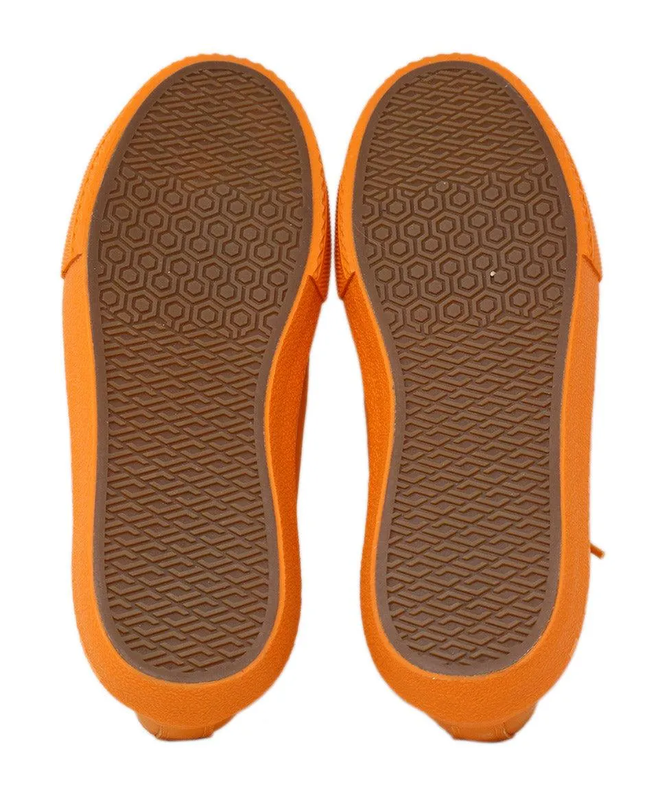 Burberry Orange Leather Sneakers sz 9
