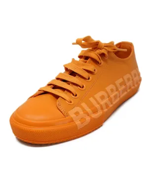 Burberry Orange Leather Sneakers sz 9