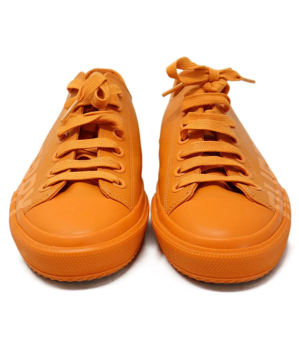 Burberry Orange Leather Sneakers sz 9