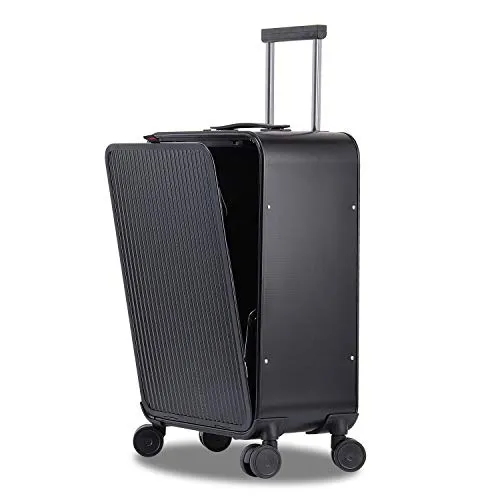 Carry On Luggage, All Aluminum Hard Shell Carry On With Tsa Lock Spinner Wheels (Weave Texture