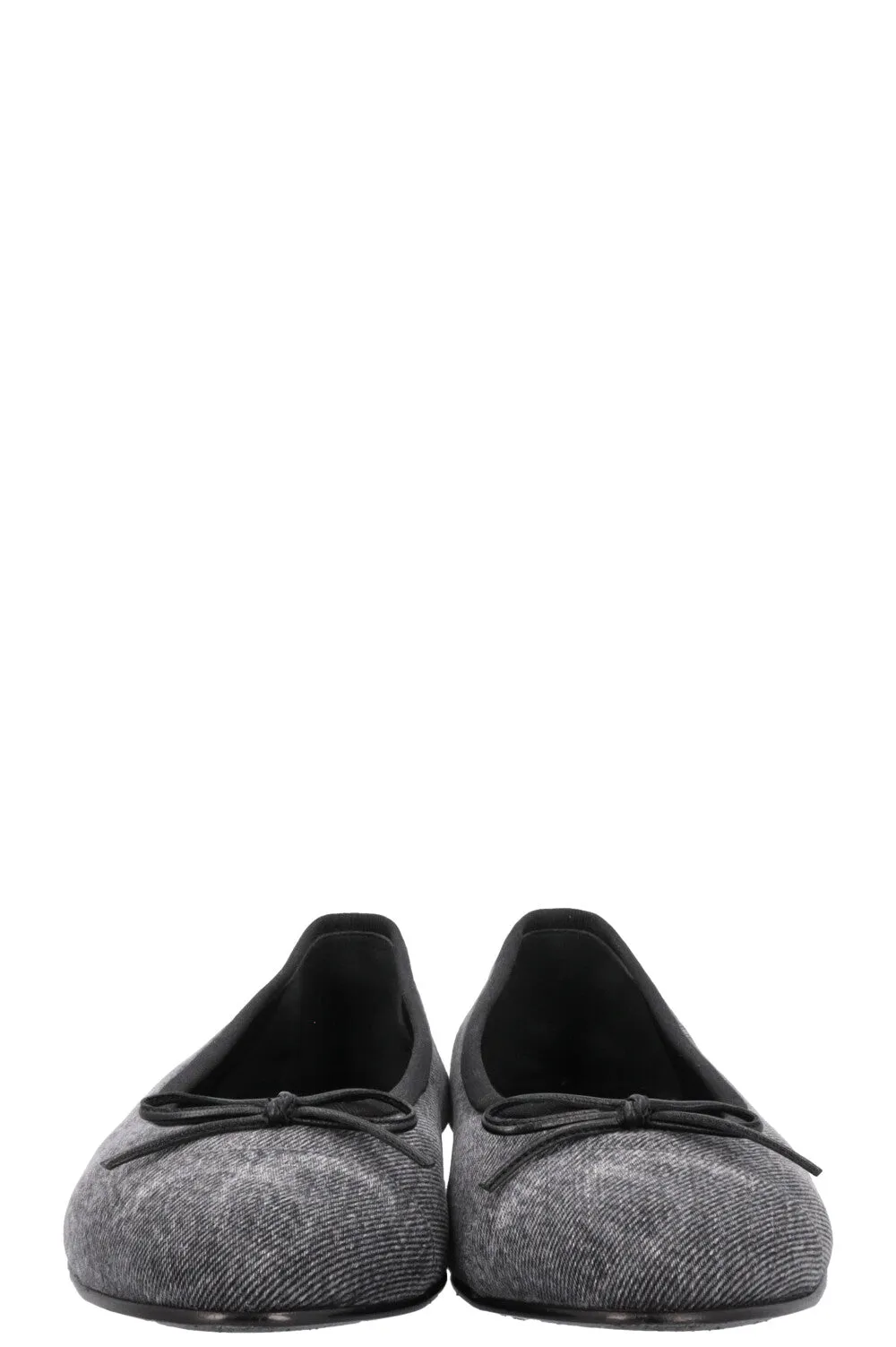 CHANEL Classic Ballet Flats Denim Grey