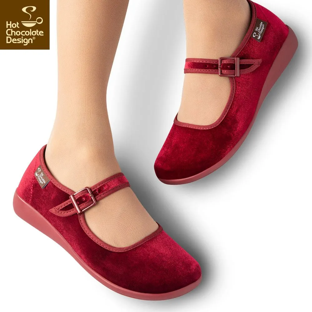 Chocolaticas® RED WINE Women's Mary Jane Flat