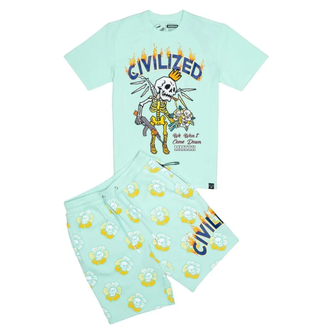 CIVILIZED MEN'S SHORTS SETS - LT MINT CV1514