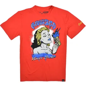 CIVILIZED NEVER BROKE T-SHIRT RED