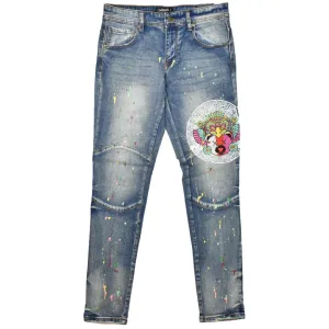 CIVILIZED SPLASH BEAR JEANS LT INDIGO