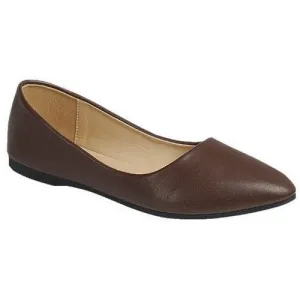 Classic Point Flats in Dark Brown