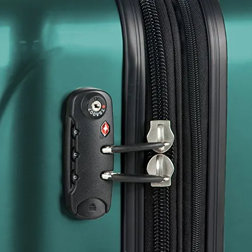 DELSEY Paris Delsey Luggage Helium Aero Carry On Expandable Spinner Trolley (Teal)
