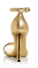 DOLCE & GABBANA Gold Almond Toe Sculpted Heel Sandals