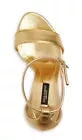 DOLCE & GABBANA Gold Almond Toe Sculpted Heel Sandals