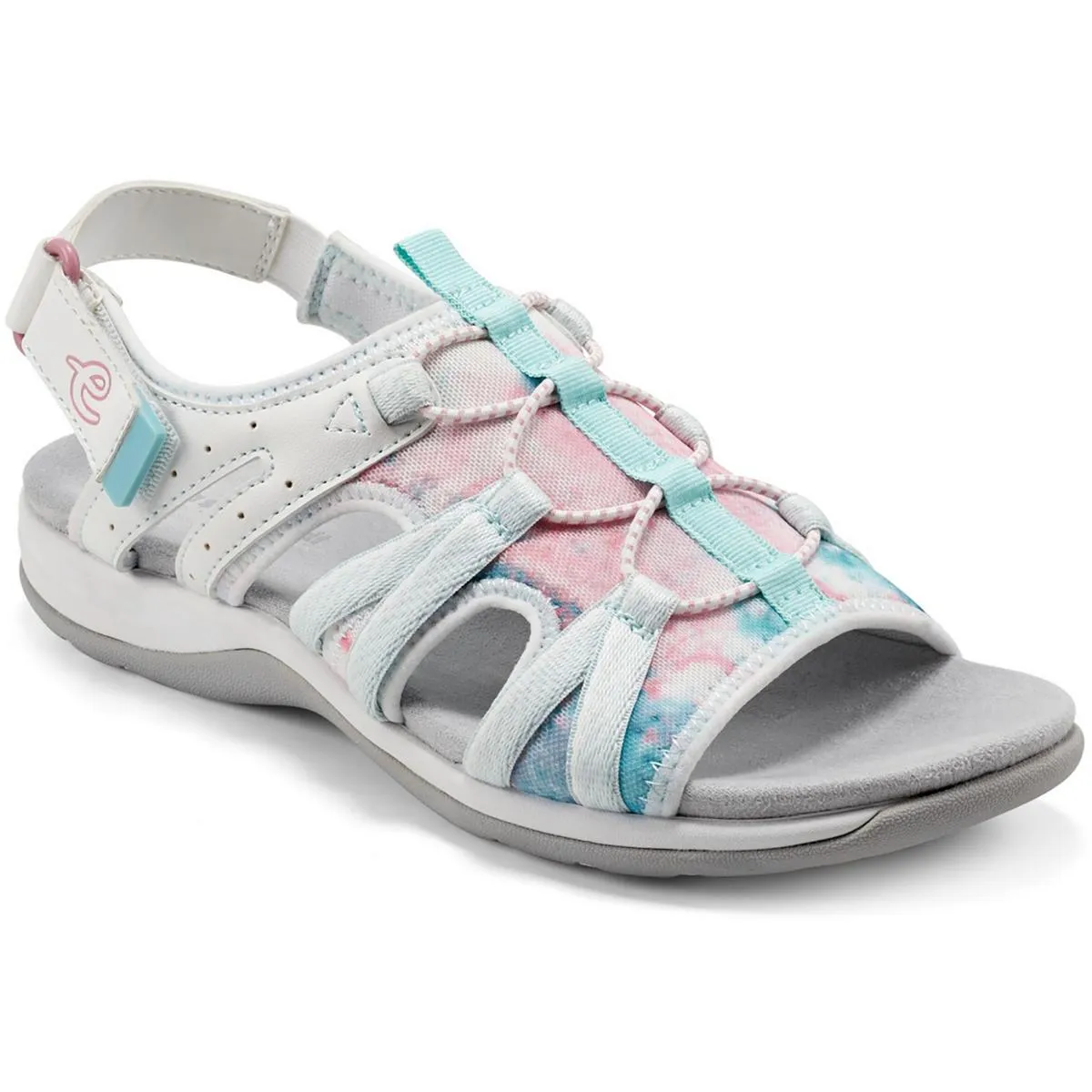 Easy Spirit Womens Spark 9 Faux Leather Cut-Out Sport Sandals