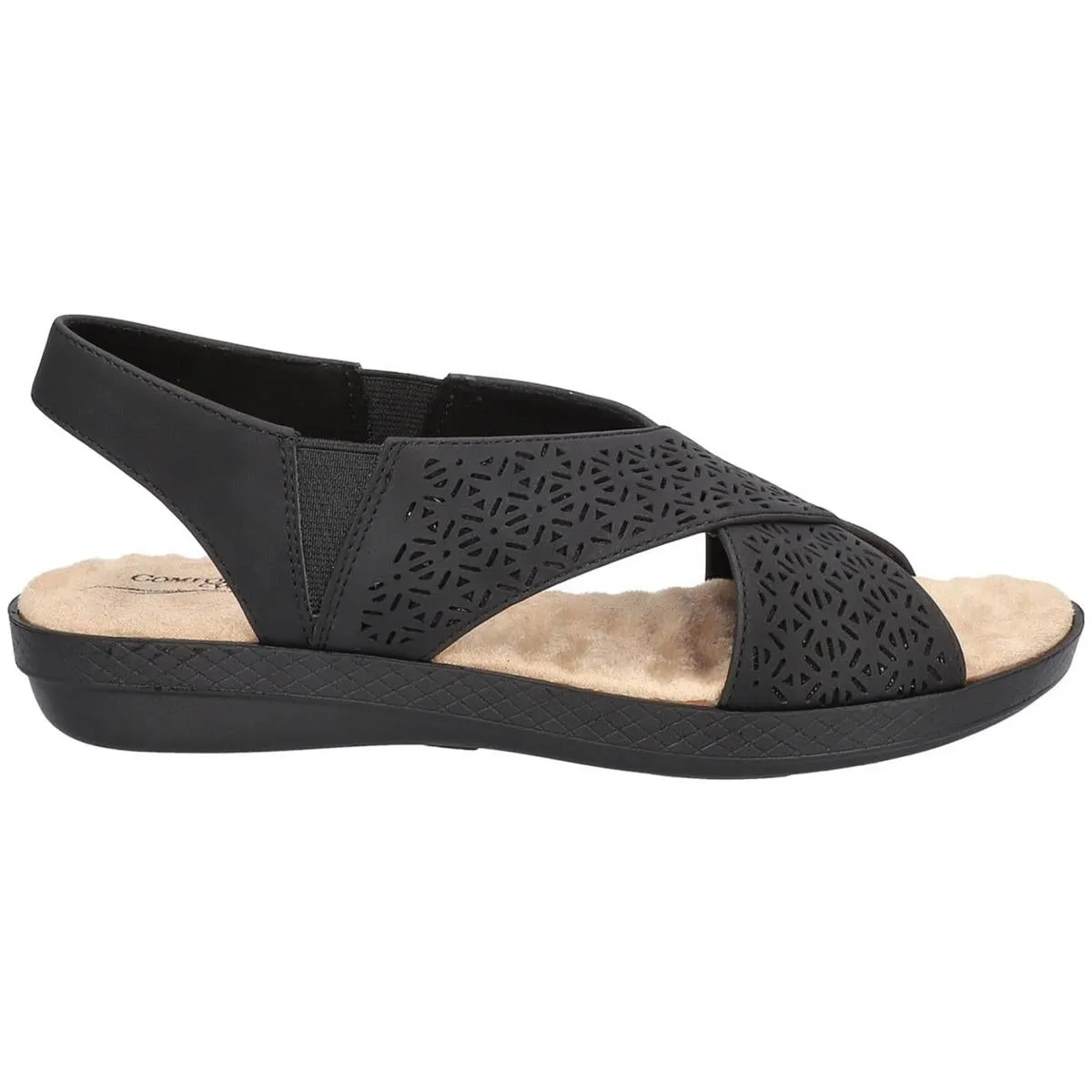 Easy Street Womens Claudia  Slip On Open Toe Slingback Sandals
