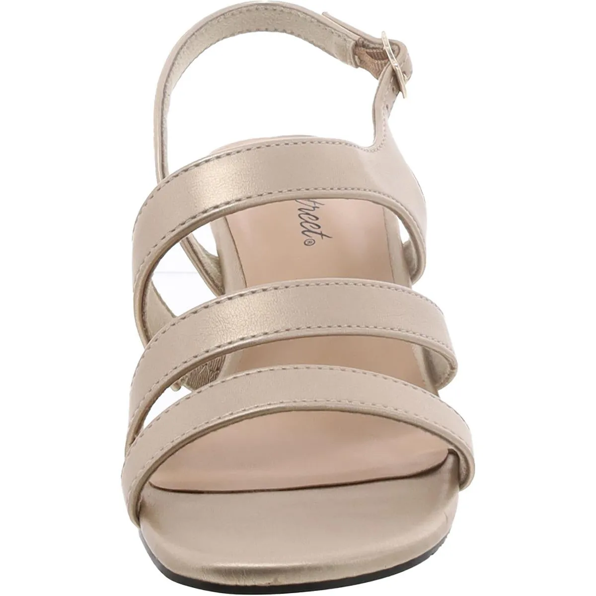 Easy Street Womens Como Faux Leather Strappy Slingback Sandals