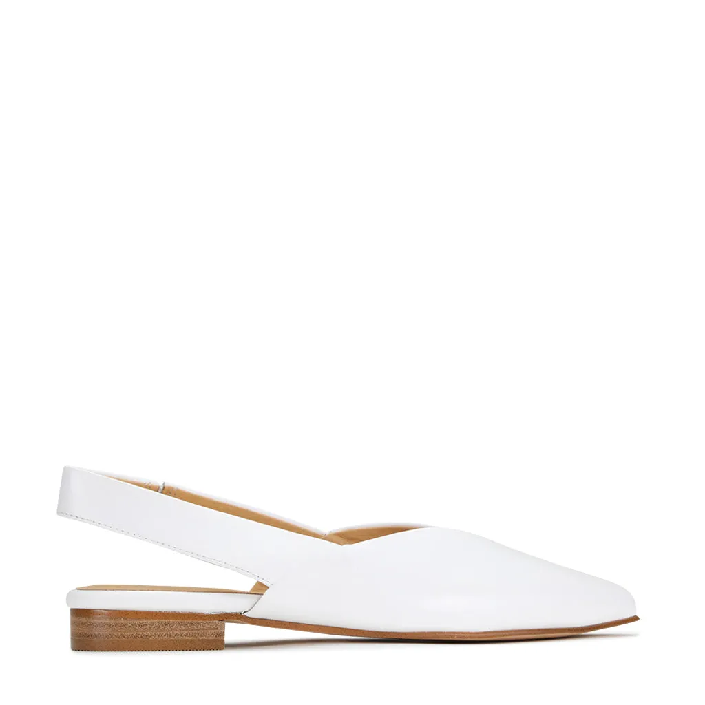 EMIRA SLING-BACK LEATHER FLATS
