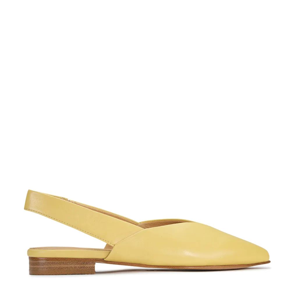EMIRA SLING-BACK LEATHER FLATS