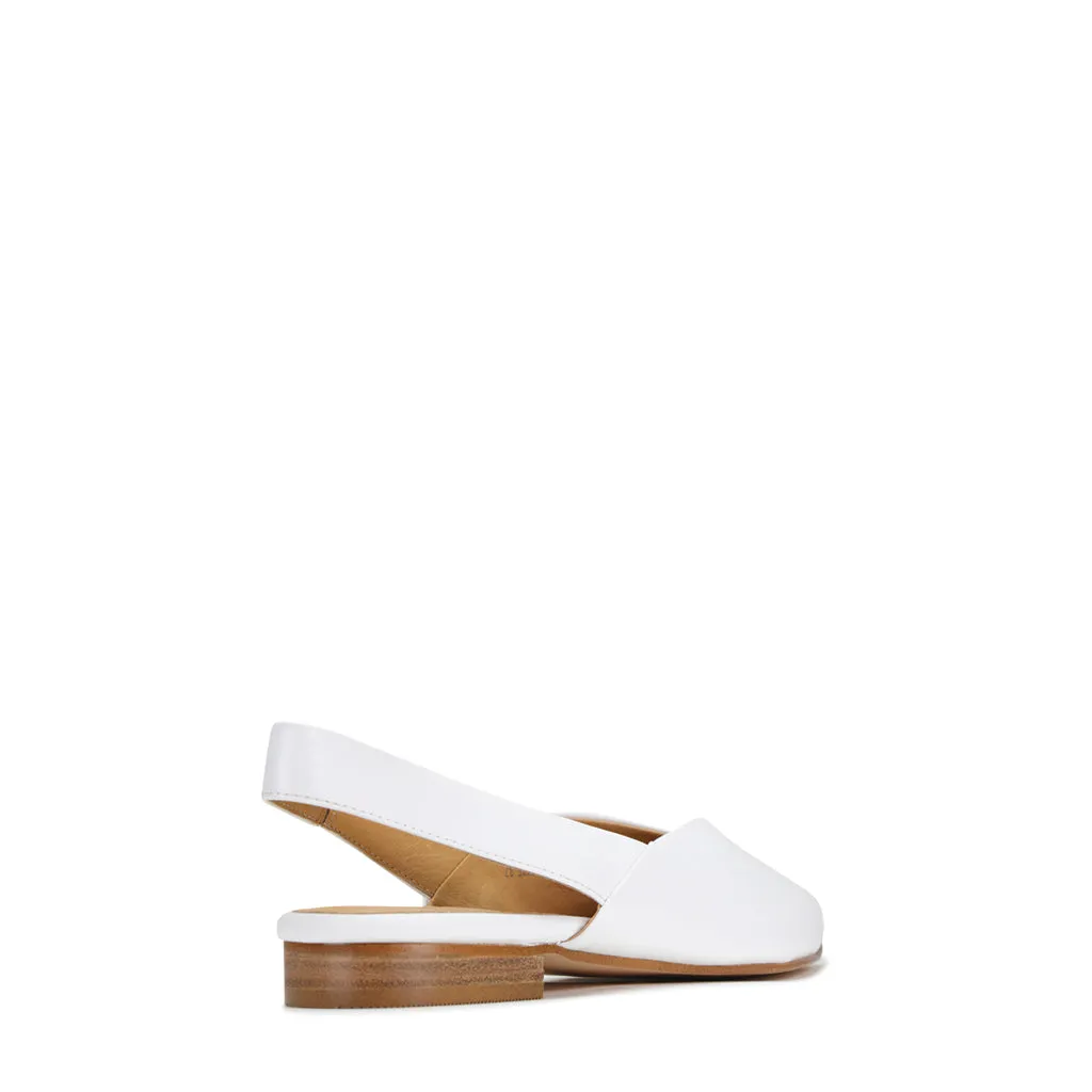 EMIRA SLING-BACK LEATHER FLATS