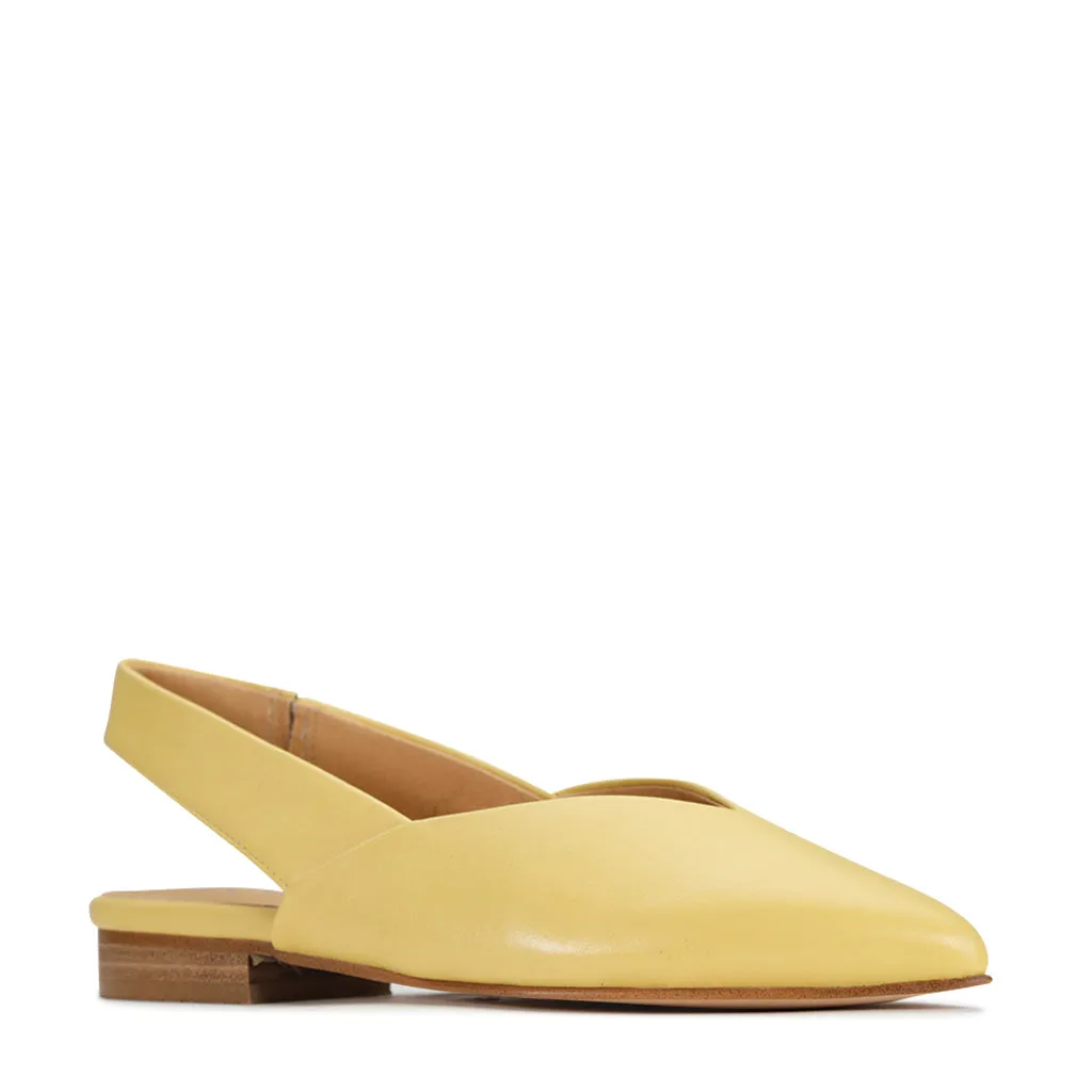 EMIRA SLING-BACK LEATHER FLATS