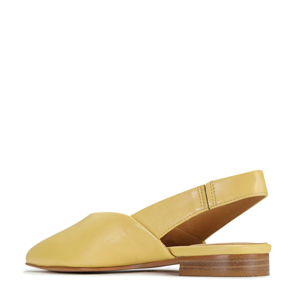 EMIRA SLING-BACK LEATHER FLATS