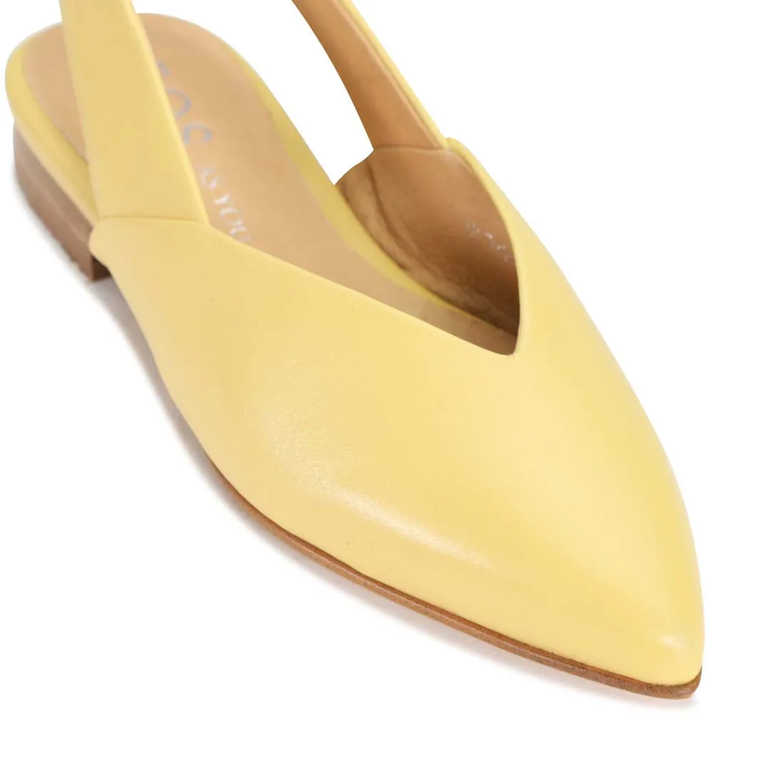 EMIRA SLING-BACK LEATHER FLATS