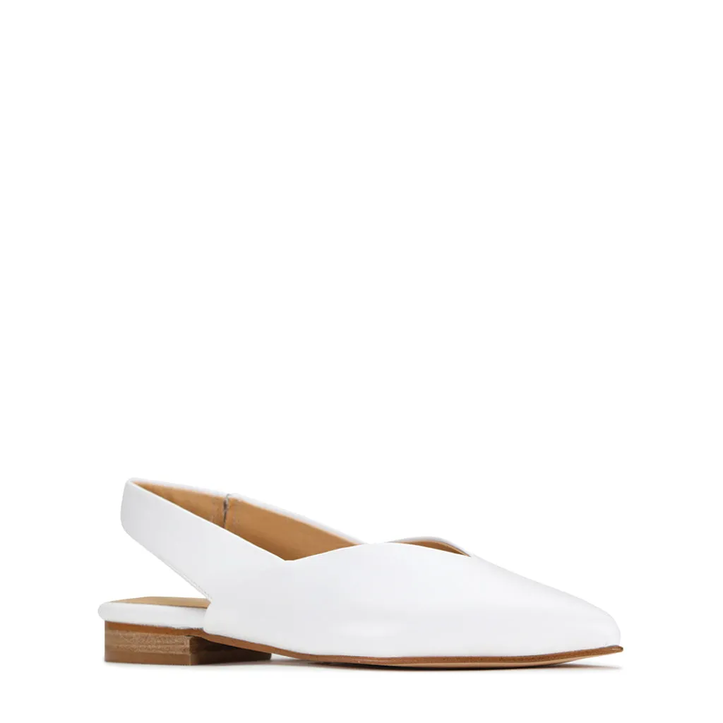 EMIRA SLING-BACK LEATHER FLATS