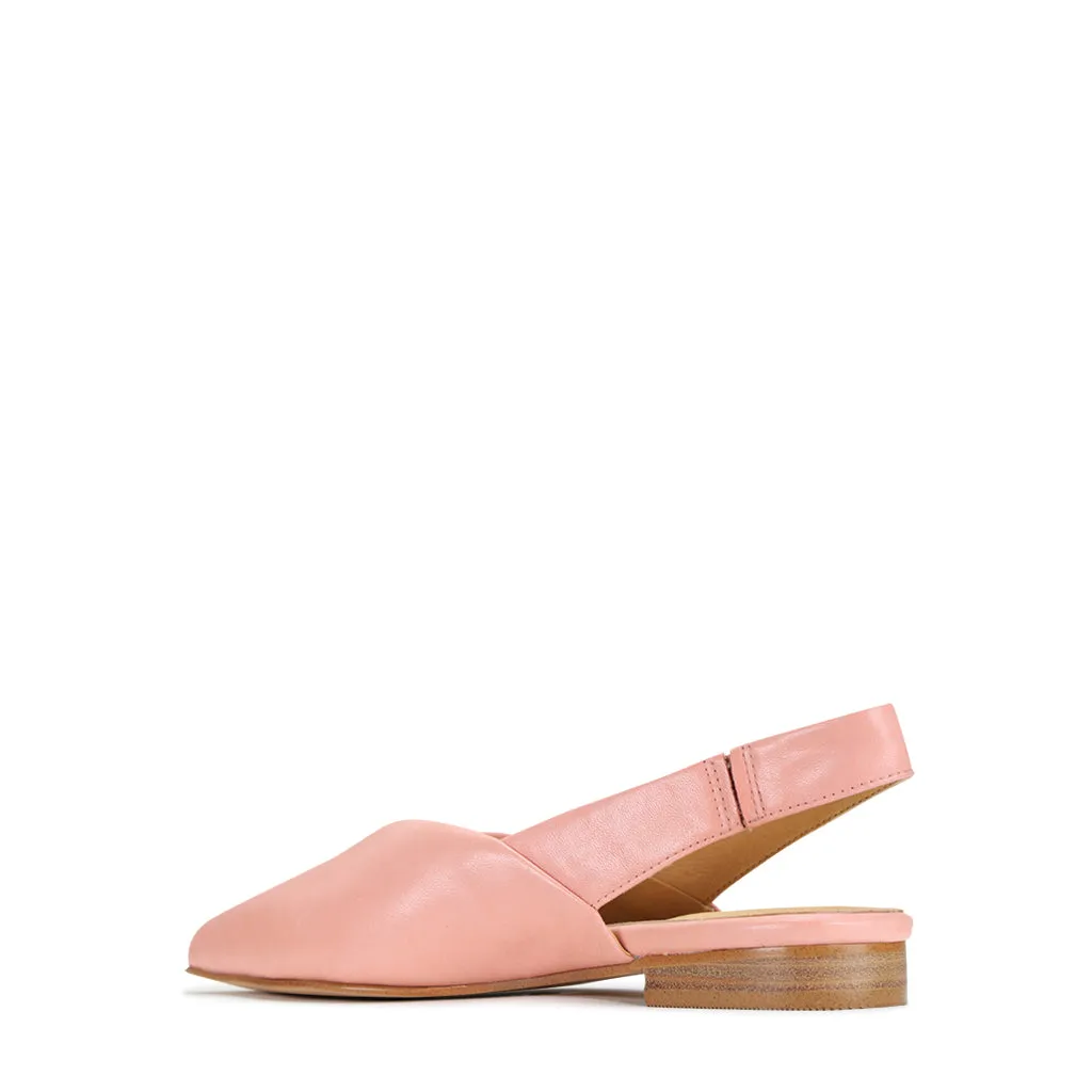EMIRA SLING-BACK LEATHER FLATS