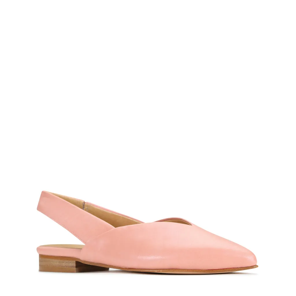 EMIRA SLING-BACK LEATHER FLATS