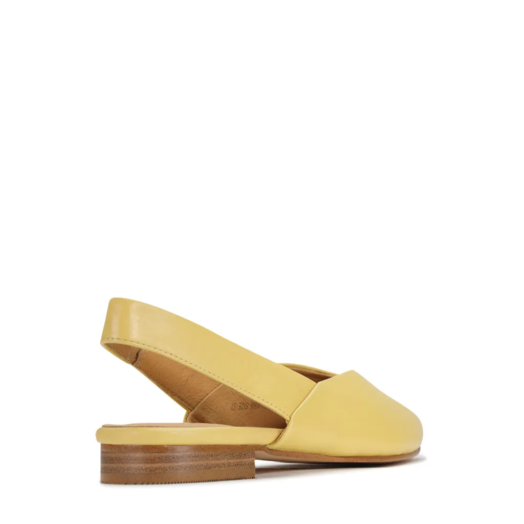 EMIRA SLING-BACK LEATHER FLATS