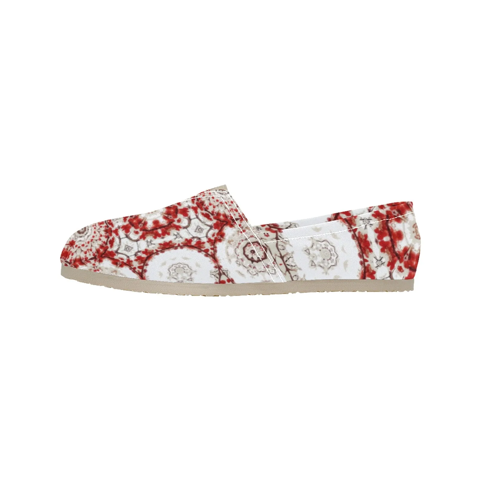 Espadrilles Canvas Frosty Buffalo Berries Red and White