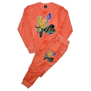 GENUINE CREWNECK KING SET - CORAL