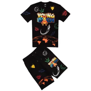 GENUINE YOUNG & RICH SHORT SETS - BLACK