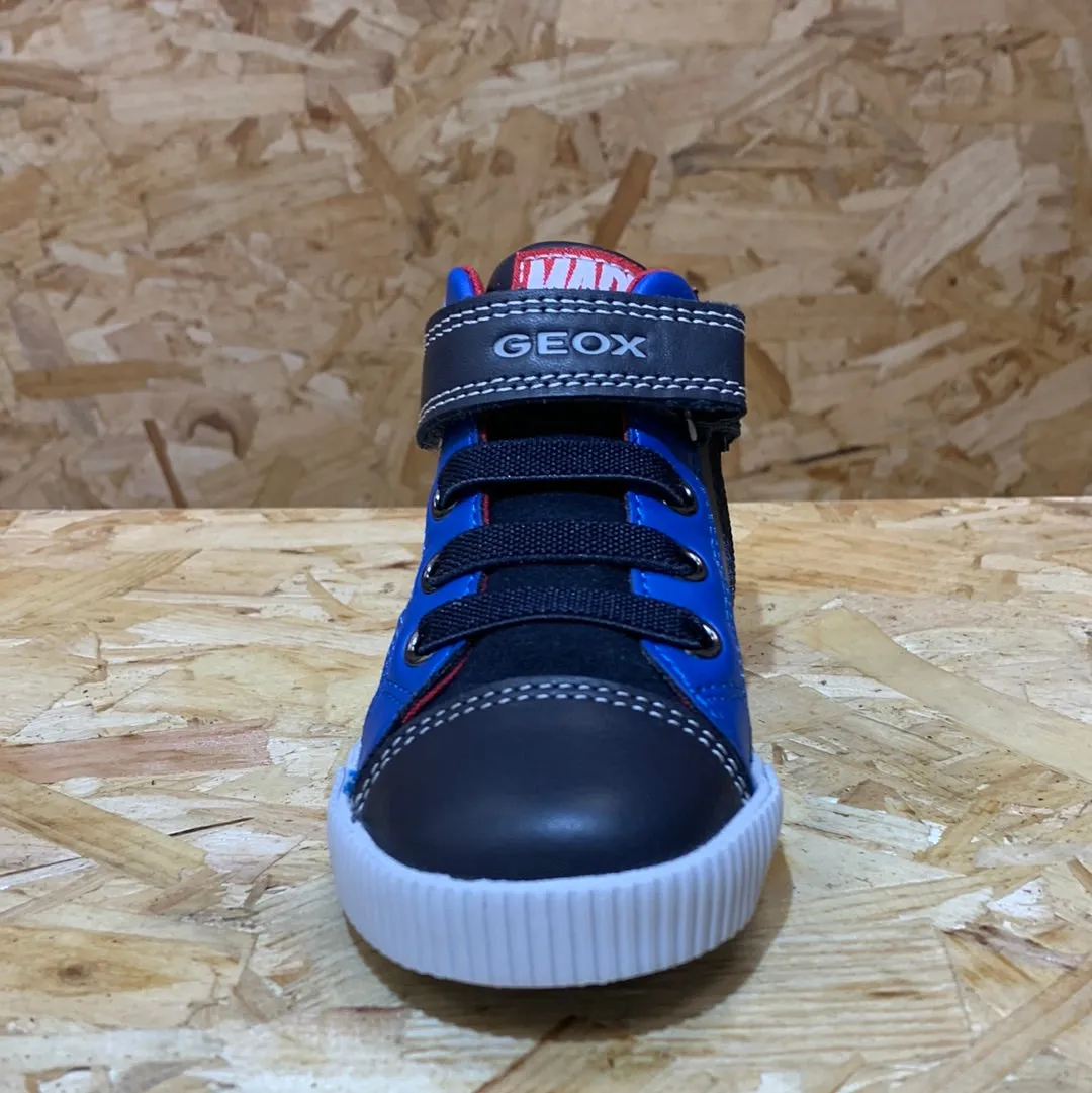 Geox Infant Kilwi Marvel Spiderman High Top Trainer - Navy / Royal